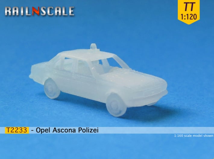 Opel Ascona Polizei (TT 1:120) 3d printed 