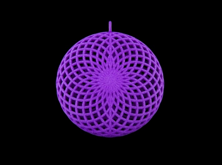 Quark Pendant - Flower Moire (1lmYyU) 3d printed 