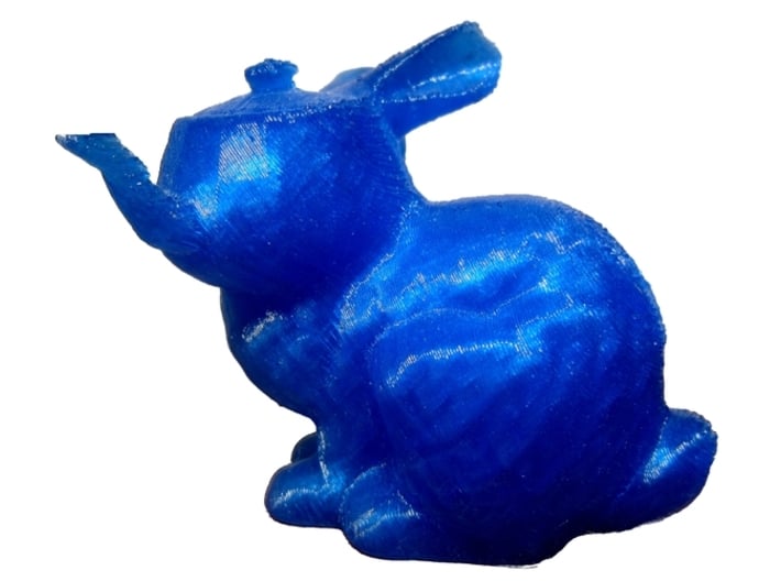 TeaBunny 3d printed TeaBunny in blue - printed on the BFB