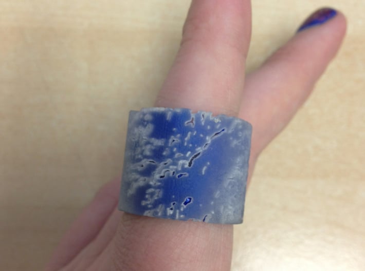 Erosion Ring Size 12 3d printed I painted the inside with metallic blue nail polish