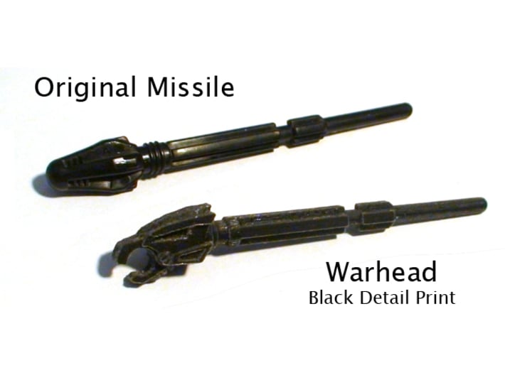 BH Archer Warhead Bow Upgrade Missile 3d printed Comparison of the original Bumblebee Missile and the Upgrade Print