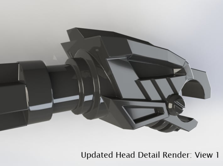 BH Archer Warhead Bow Upgrade Missile 3d printed Head Detail (Render)