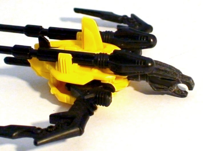 BH Archer Warhead Bow Upgrade Missile 3d printed Black Detail print in the original toy missile launcher
