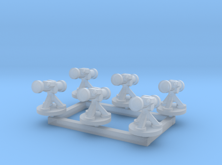 6mm Missile Launchers (x6) 3d printed 