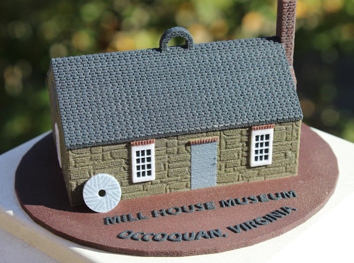 Occoquan's Mill House Museum Ornament 3d printed Mill House Museum Ornament
