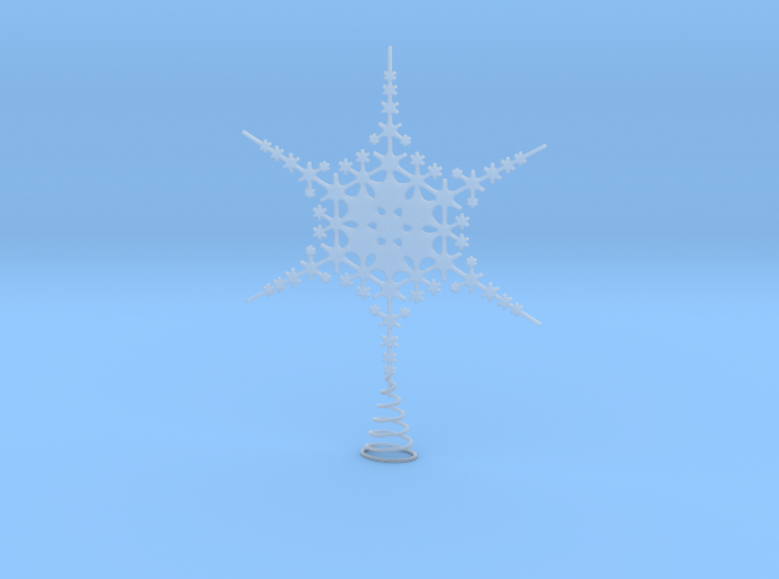 Sparkle Snow Star - Fractal Tree Top - MP2 - M 3d printed