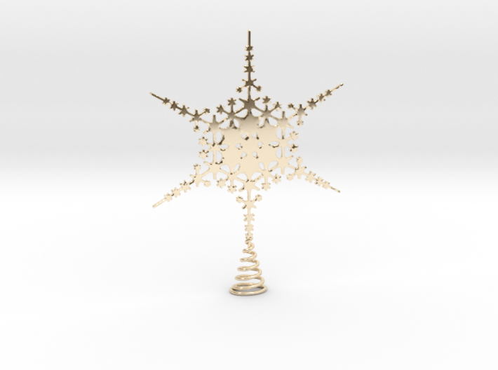 Sparkle Snow Star - Fractal Tree Top - HP3 - S 3d printed 