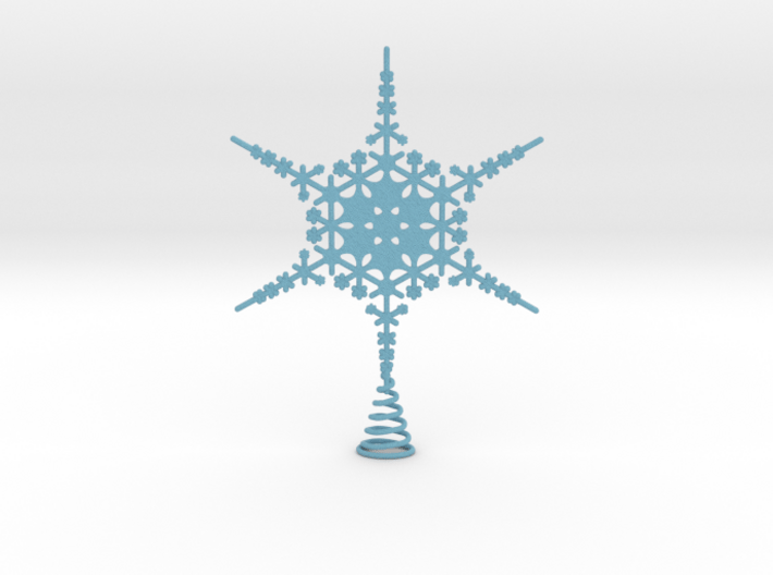 Sparkle Snow Star - Fractal Tree Top - MP3 - M 3d printed 