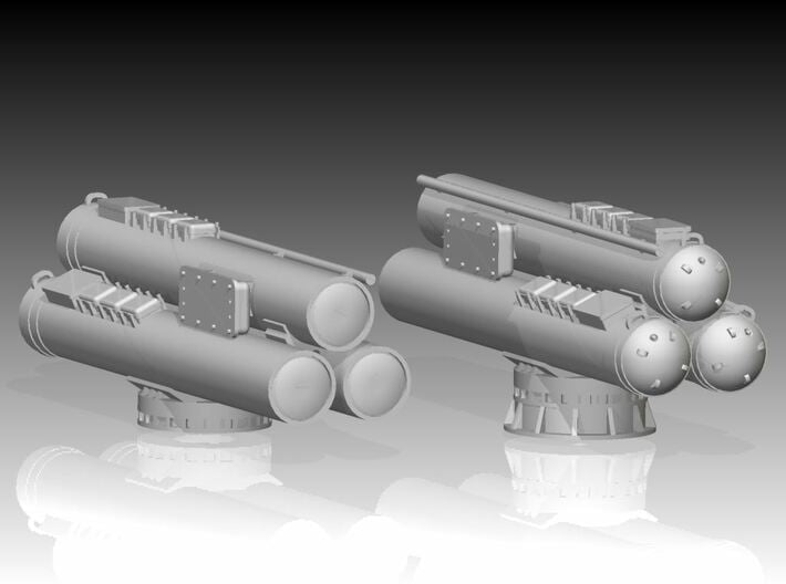Mk32 Torpedo tubes kit x 2 - 1/96 3d printed Mk32 Torpedo tubes