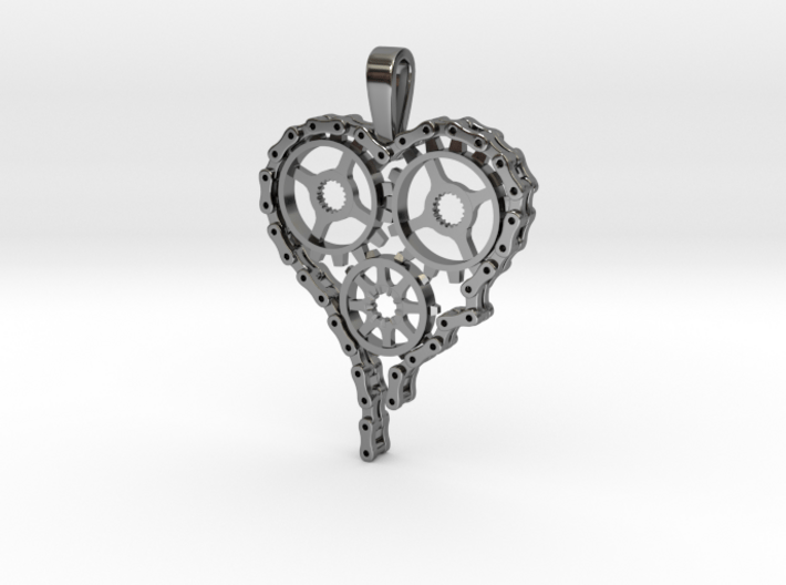 Steam Punk Gear Heart 3d printed 