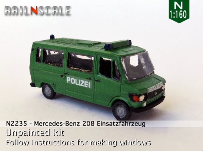 Mercedes-Benz 208 Einsatzfahrzeug (N 1:160) 3d printed 