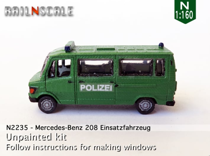 Mercedes-Benz 208 Einsatzfahrzeug (N 1:160) 3d printed 