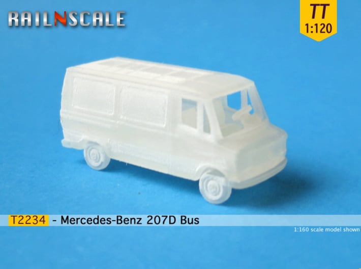 Mercedes-Benz 207D Bus (TT 1:120) 3d printed 