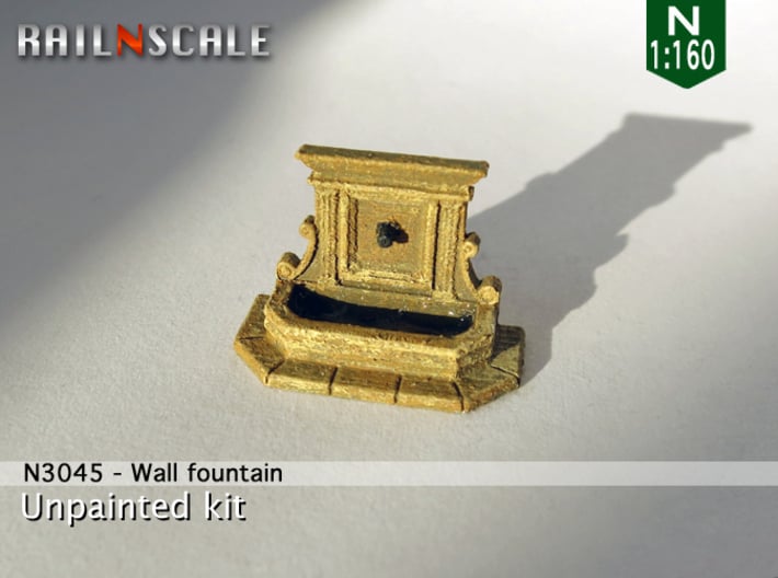 Wall fountain (N 1:160) 3d printed