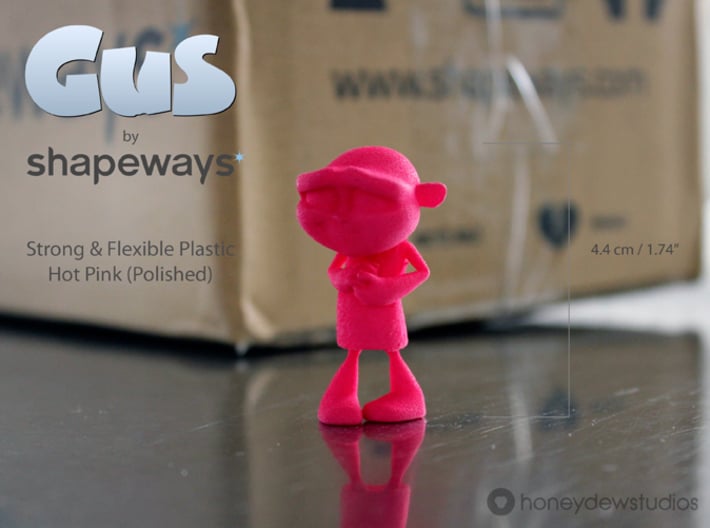 Gus Figurine - Small - Plastic 3d printed Choose your material option from the drop-down menu on the right.