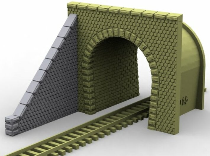 NT32 Tunnel portal for single track 3d printed 