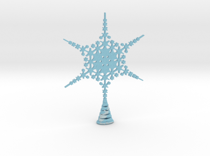 Large Sparkle Snow Star - Tree Top Fractal -MP5-L 3d printed 