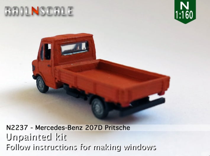 Mercedes-Benz 207D Pritsche (N 1:160) 3d printed 