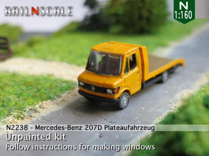Mercedes-Benz 207D Plateaufahrzeug (N 1:160) 3d printed 