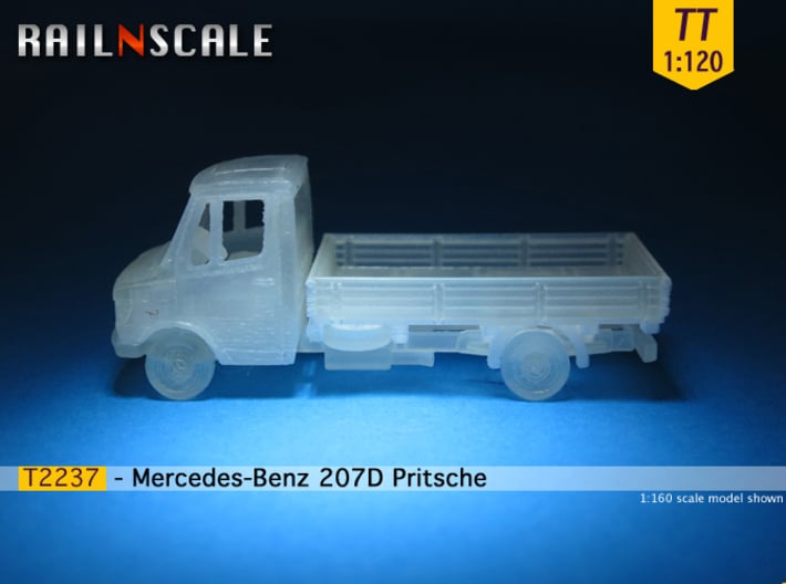 Mercedes-Benz 207D Pritsche (TT 1:120) 3d printed 