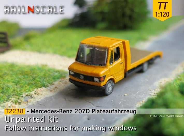 Mercedes-Benz 207D Plateaufahrzeug (TT 1:120) 3d printed 