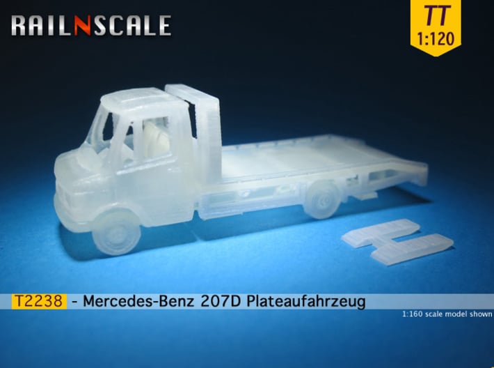 Mercedes-Benz 207D Plateaufahrzeug (TT 1:120) 3d printed 