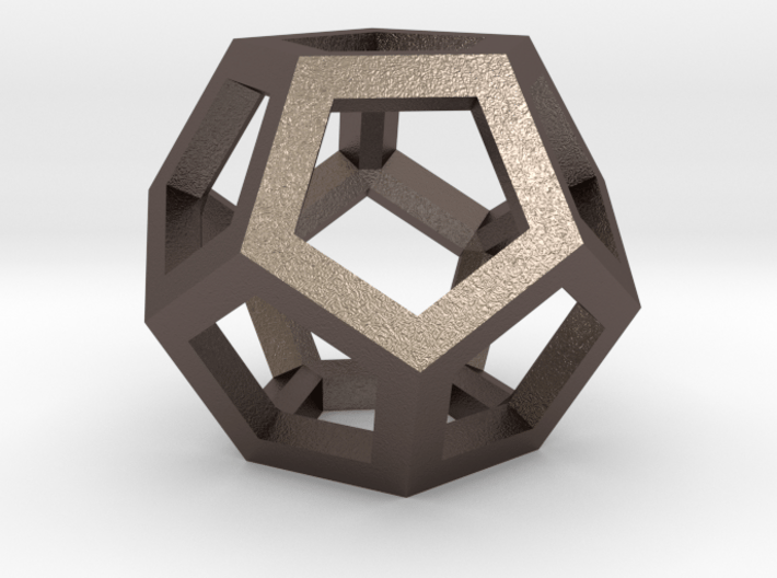 Dodecahedra, 1 Inch, 5 sided sections - smpl matrl 3d printed 