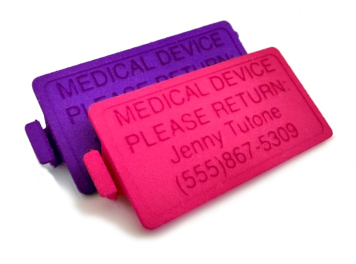 OmniPod PDM Personalized Battery Cover  3d printed Pink & Purple