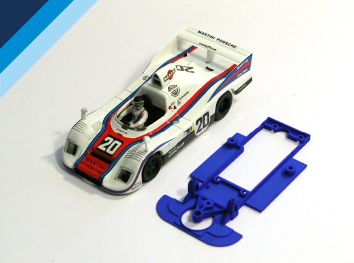 1/32 Spirit Porsche 936 Chassis for Slot.it pod 3d printed Chassis compatible with Spirit Porsche 936, 936LH or 936/81 body (not included)