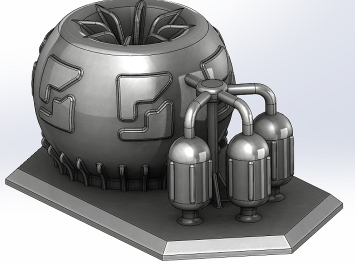 Large 6mm Scale Chemical Plant 3d printed 