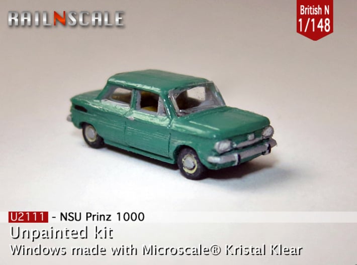 NSU Prinz 1000 (British N 1:148) 3d printed 