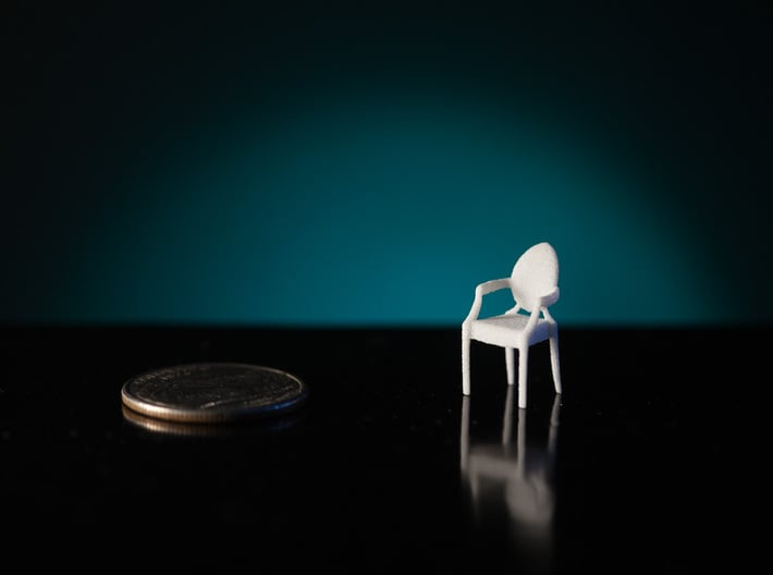 1:48 Philippe Starck Louis Ghost Chair 3d printed