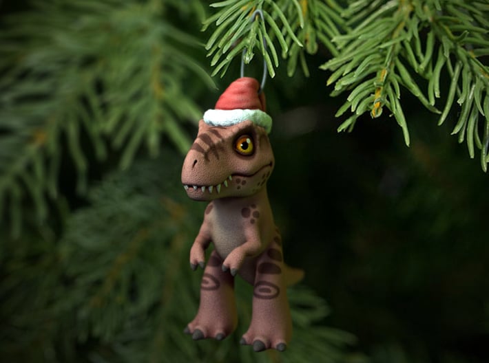 T. Rex Christmas 3d printed 