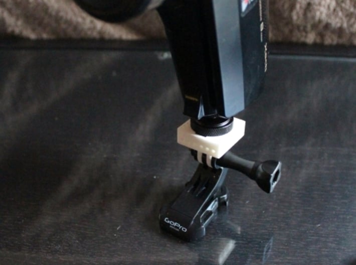 GoPro to Hotshoe to Tripod Mount 3d printed Fits any camera with a 1/4inch Tripod thread
