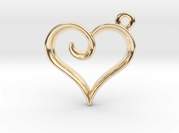 Tiny Heart Charm 3d printed 