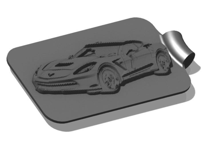 Corvette Key Fob 2 3d printed 