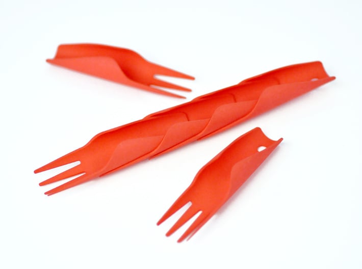 finger fork by j.c.karich 3d printed disposable but not disposable cocktail fork