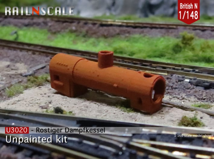 Rusty boiler (British N 1:148) 3d printed 