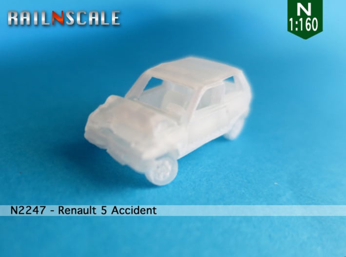 Renault 5 Accident (N 1:160) 3d printed 