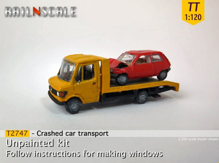 SET Crashed Car Transport (TT 1:120) 3d printed