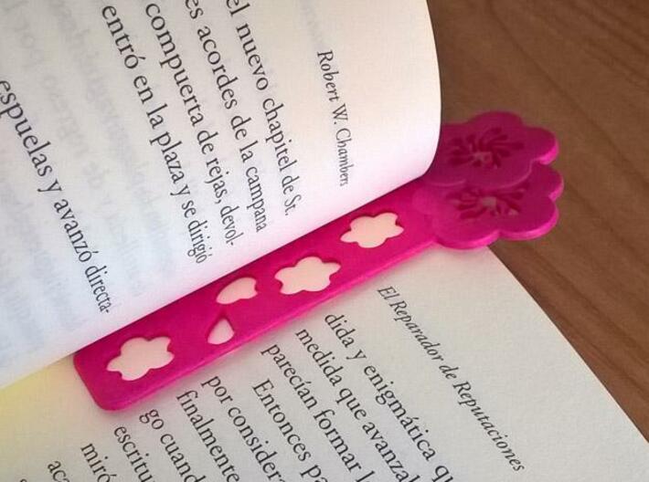 Sakura Bookmark Model A 3d printed Pink Strong &amp; Flexible Polished