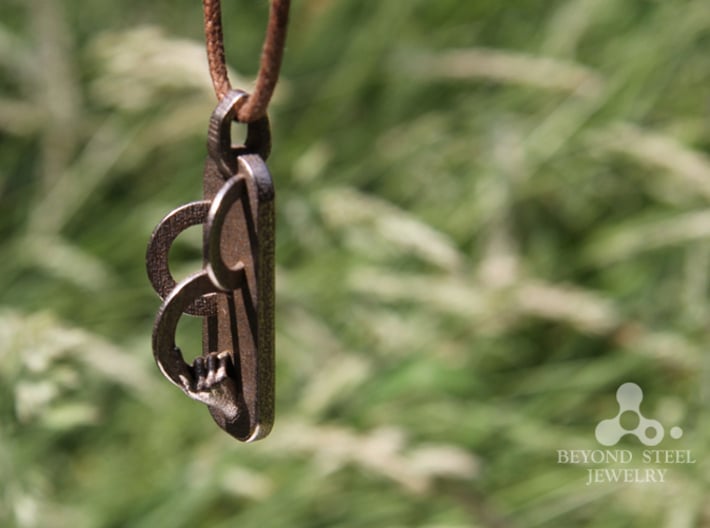 Rings Pendant 3d printed Stainless Steel Finish