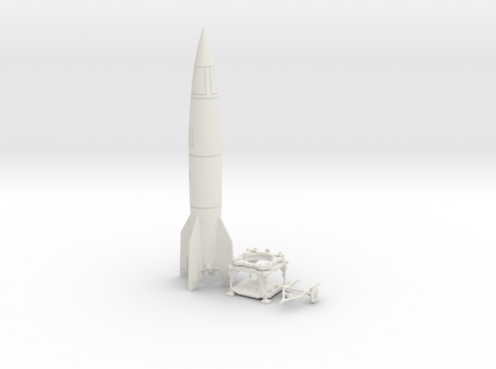 TT Gauge - V2 Rocket With Platform and Dolly 3d printed