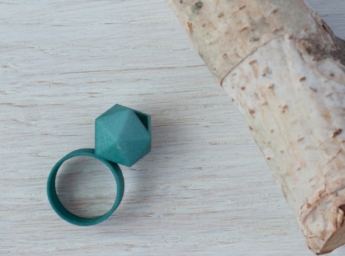 Icosahedron Planter Ring 3d printed 