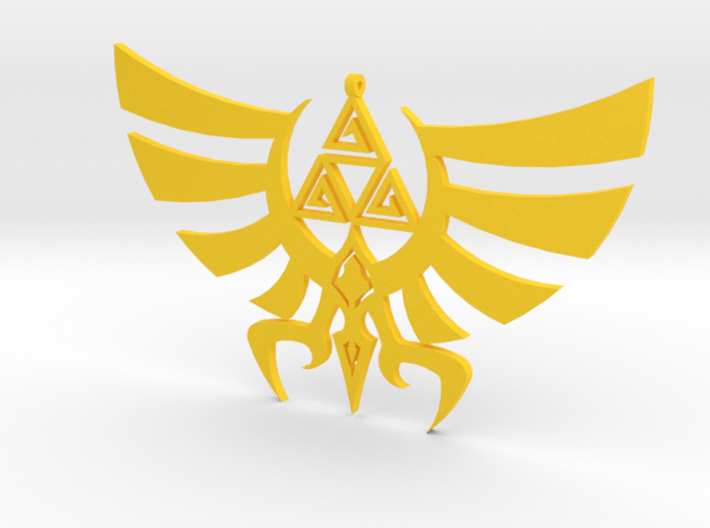 Triskele Hyrule Crest Pendant 3d printed 
