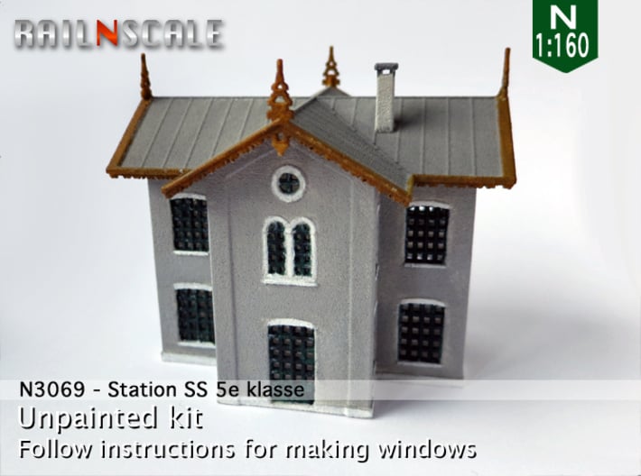 Station SS 5e Klasse (N 1:160) 3d printed 