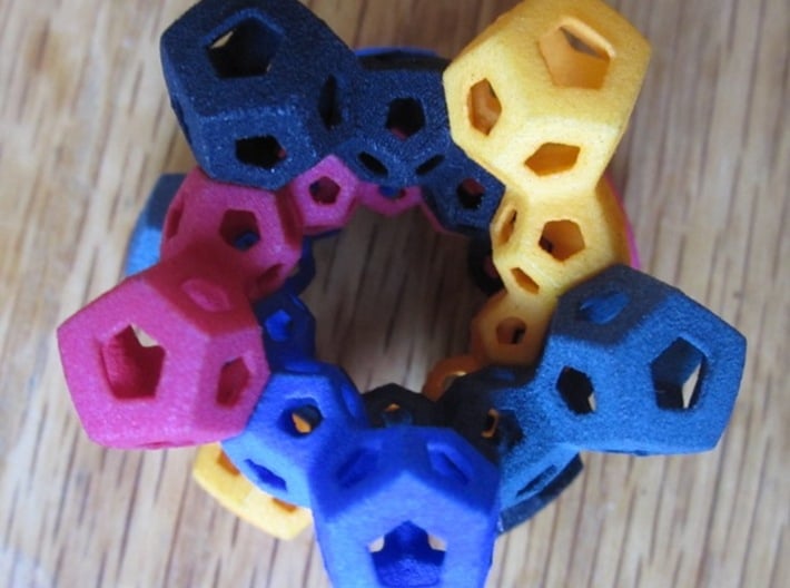 30-Cell Puzzle 3d printed Dyed and photographed by George Bell.