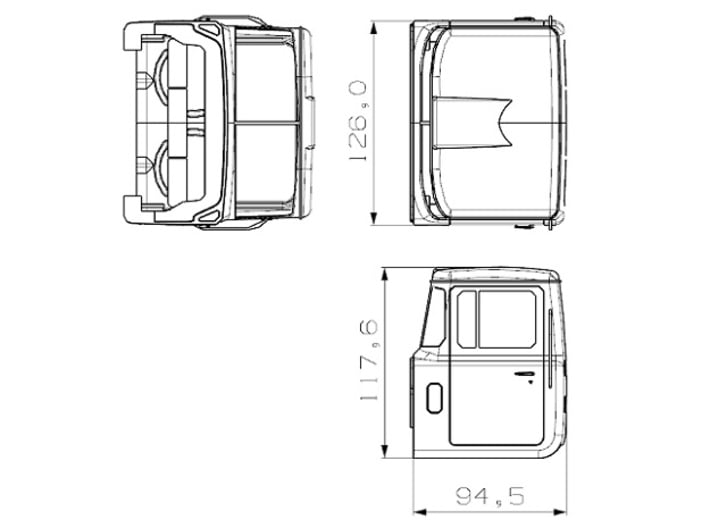 Mack-shell4 Shh-closed-doors-no-rear-window 3d printed 