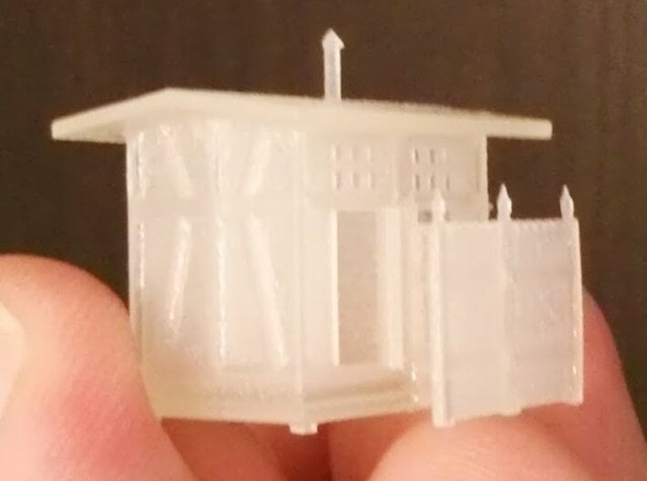 Z Scale European Style Railroad Outhouse 3d printed