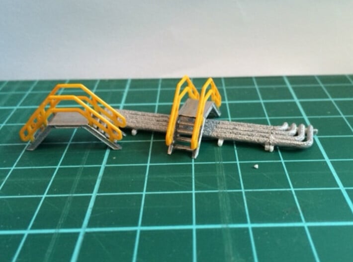 HO 2x Crossover Stairs 3d printed N scale (1:160) version of this model